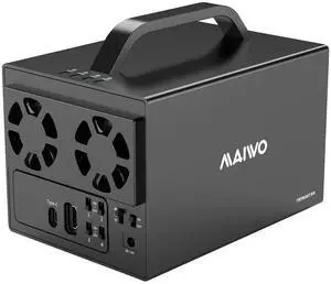 MAIWO 4 Bay Hard Drive Enclosure with Two Fans, SATA HDD Enclosure with 4K HDTV Port, 88TB Expansion,Independent Hard Drive Power Switch