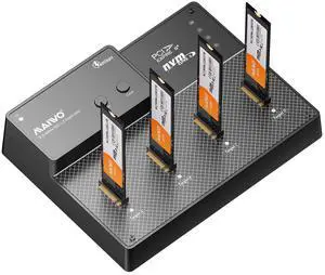 MAIWO 4 Bay M.2 NVMe SSD Dock with Cooling Fan, USB4.0 NVMe Cloner Duplicator, Supports 1-to-3 Offline Clone & Software RAID,40Gbps High Speed, Backward Compatible with Thunderbolt 4/3