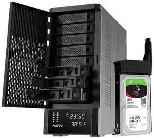 MAIWO 8 Bay Hard Drive RAID Enclosure for 2.5/3.5 inch SAS/SATA SSD/HDD, 8 Raid Modes, 128TB Capacity,  External Hard Disk Docking Station DAS with Build-in Fan&Smart Temperature System