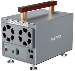 MAIWO 4 Bay RAID Enclosure for 3.5 inch SATA Hard Drive with Two Fans, Support UASP 4K HDTV, 64TB USB3.1 Type-C 5Gbps Speed, RAID 0/1/3/5/10 Clone Large Normal, Silver