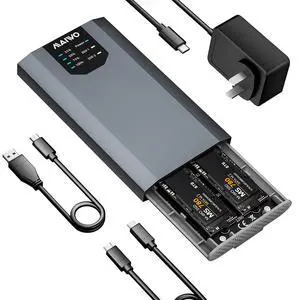 MAIWO Dual Bay M.2 SATA SSD Enclosure Cloner, USB3.1 Gen2 Type C 6Gbps B-Key/B+M Key Solid State Drive Reader for SSD Size 2230/2242/2260/2280 MAIWO Dual Bay M.2 SATA SSD Enclosure Cloner, USB3.1 Gen2 Type C 6Gbps B-Key/B+M Key Solid State Drive Reader for SSD Size 2230/2242/2260/2280