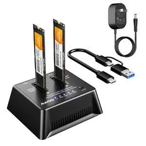 MAIWO Dual M.2 NVMe Cloner, 10Gbps USB 3.2 Gen 2 External SSD Docking Station for PC Laptop, Standalone Offline Duplicator Tool-Free for M-Key SSD 2230 2242 2260 2280 22110 MAIWO Dual M.2 NVMe Cloner, 10Gbps USB 3.2 Gen 2 External SSD Docking Station for PC Laptop, Standalone Offline Duplicator Tool-Free for M-Key SSD 2230 2242 2260 2280 22110