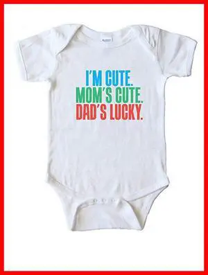 New Funny Cotton Baby I am Cute  Bodysuit Onesie One Piece Romper