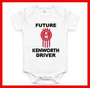 RARE NEW FUTURE KENWORTH DRIVER BABY FUNNY BODYSUIT JUMP SUIT ONE PIECE ROMPER ONESIE