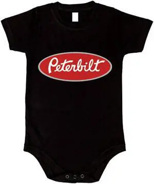 RARE NEW FUTURE PETERBILT TRUCK DRIVER BLACK BABY FUNNY BODYSUIT JUMP SUIT ONE PIECE ROMPER ONESIE 12-18 Months