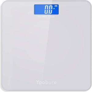 Weight Scale, Precision Digital Body Bathroom Scale with Step-On Technology, 6mm Tempered Glass Easy Read Backlit LCD Display, 400 Pounds
