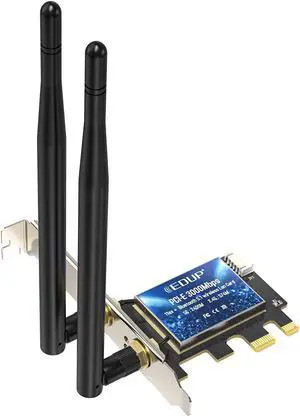 WiFi 6 AX3000 PCIe WiFi Card for PC with AX200 Chip, Bluetooth 5.1, 802.11AX Dual Band Wireless Adapter with MU-MIMO, Ultra-Low Latency, Support Desktop PC Windows 10 (64bit) Only WiFi 6 AX3000 PCIe WiFi Card for PC with AX200 Chip, Bluetooth 5.1, 802.11AX Dual Band Wireless Adapter with MU-MIMO, Ultra-Low Latency, Support Desktop PC Windows 10 (64bit) Only
