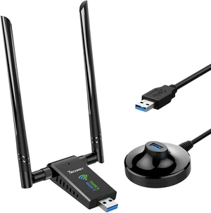 USB WiFi Adapter for PC, 1750Mbps Dual Band 2.42GHz/450Mbps 5.8GHz/1300Mbps High Gain 5dBi Antennas USB 3.0 Wireless Network Adapter for Desktop Laptop with Windows 10/8/7/XP/Vista, Mac OS USB WiFi Adapter for PC, 1750Mbps Dual Band 2.42GHz/450Mbps 5.8GHz/1300Mbps High Gain 5dBi Antennas USB 3.0 Wireless Network Adapter for Desktop Laptop with Windows 10/8/7/XP/Vista, Mac OS