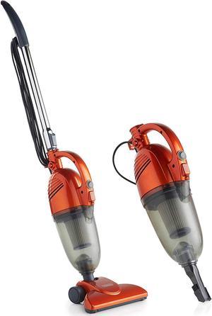 2 in 1 Stick & Handheld Vacuum Cleaner - 600W Corded Upright Vac with Lightweight Design, HEPA Filtration, Extendable Handle, Crevice Tool and Brush Accessories - Ideal for Hardwood Floors