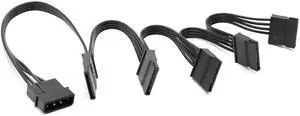 4 Pin IDE Molex to 5 x 15 Pin SATA Female Hard Drive Power Splitter Adapter Cable 4 Pin IDE Molex to 5 x 15 Pin SATA Female Hard Drive Power Splitter Adapter Cable