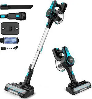 Cordless Vacuum Cleaner, 6 in 1 Powerful Suction Lightweight Stick Vacuum with 2200mAh Rechargable Battery, Up to 45min Runtime, for Home Furniture Hard Floor Carpet Car Pet Hair-N5 Sky Blue Cordless Vacuum Cleaner, 6 in 1 Powerful Suction Lightweight Stick Vacuum with 2200mAh Rechargable Battery, Up to 45min Runtime, for Home Furniture Hard Floor Carpet Car Pet Hair-N5 Sky Blue