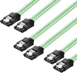 SATA Cable III 3 Pack SATA Cable III 6Gbps Straight HDD SDD Data Cable with Locking Latch 18 Inch Compatible for SATA HDD, SSD, CD Driver, CD Writer SATA Cable III 3 Pack SATA Cable III 6Gbps Straight HDD SDD Data Cable with Locking Latch 18 Inch Compatible for SATA HDD, SSD, CD Driver, CD Writer