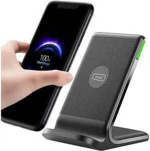 Wireless Charger, 15W Fast Wireless Charging Stand with Dual Coils & Sleep-friendly Adaptive Light Compatible with iPhone 12 11 Pro XR XS X 8 Plus Samsung Galaxy S20 S10 Note 20 10 Google LG etc. Wireless Charger, 15W Fast Wireless Charging Stand with Dual Coils & Sleep-friendly Adaptive Light Compatible with iPhone 12 11 Pro XR XS X 8 Plus Samsung Galaxy S20 S10 Note 20 10 Google LG etc.