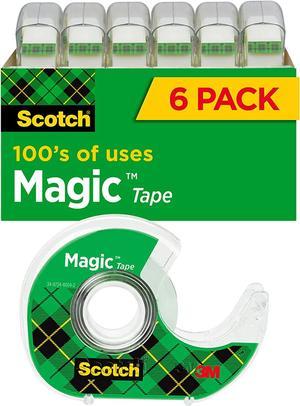 Scotch Magic Tape, 6 Rolls with Dispensers (6 Pack)