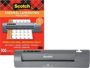 Scotch Thermal Laminator and Pouch Bundle - 2 Roller System, Laminate up to 9" Wide with Scotch Laminating Pouches, 100-Pack