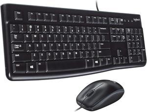 Logitech MK120 Durable Comfortable Wired Keyboard and Mouse Combo