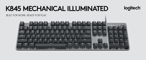 Logitech K845 Mechanical Illuminated Keyboard, Mechanical Switches (TTC Red Switches)