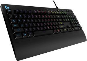Logitech G213 Prodigy Gaming Keyboard, RGB Backlit Keys, Customizable Keys, Dedicated Multi-Media Keys Black