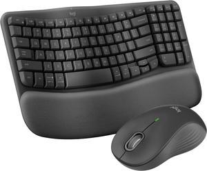 Logitech Wave Keys MK670 Wireless Ergonomic Keyboard with Signature M550 L Wireless Mouse Combo