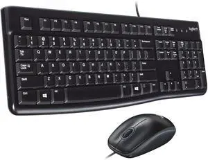 Logitech MK120 Durable, Comfortable, Wired Keyboard and Mouse Combo