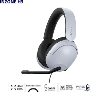 Sony INZONE H3 Wired Gaming Headset (White) Sony INZONE H3 Wired Gaming Headset (White)