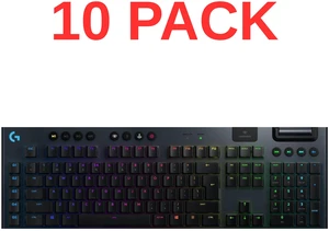 Logitech G915 LIGHTSPEED Wireless and Bluetooth RGB Mechanical Gaming Keyboard - 10 PACK