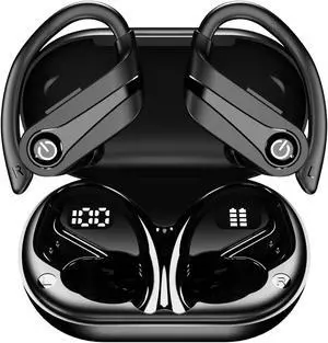 Wali  space Q63-3 Black Bluetooth 5.3 headset, 15hours  playing time  with 950mAh battery Capacity,Type-C charging port Black/Black