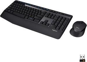 Logitech MK345 12-Function Keys 2.4GHz 1000DPI USB RF Wireless Keyboard & Mouse Combo