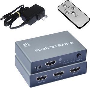BYTECC HM21-SW301 HDMI 2.1 8K 3x1 Switch