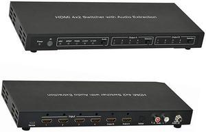 BYTECC HM2-MT402H HDMI 4X2 Matrix Switcher With Audio Extraction