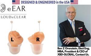 eEAR® Digital Hearing Aid Pair for Left & Right Ears, CIC (Complete In Canal), eEar CIC-T25 Beige Designed and Engineered in the USA Sold 35,000+ worldwide