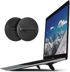 Portable Mini Laptop Stand for Desk Foldable Invisible Laptop Riser Lightweight Universal Ventilated Notebook Stands for Computer Laptop Holder Compatible with MacBook Air Pro 10-17 Inch (2 Pack)