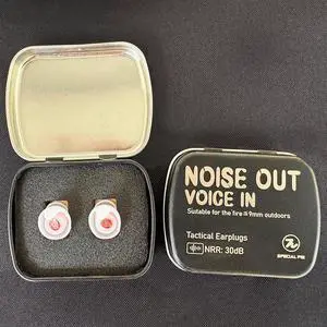 Special pie Tactical Earplugs Ear Protection Noise Reduction Pick Up Sound Use for 9mm Outdoor Shooting, Hunting (1 Pair)