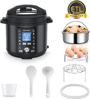 13-in-1 Electric Pressure Cooker, Instant LCD Digital Pressure Pot, 6 Quart, 304 Stainless Steel Slow Cooker, Steamer, Rice Cooker, Cake Maker, Sterilizer, Saute, Egg Cooker with 8 Practical Accessory 13-in-1 Electric Pressure Cooker, Instant LCD Digital Pressure Pot, 6 Quart, 304 Stainless Steel Slow Cooker, Steamer, Rice Cooker, Cake Maker, Sterilizer, Saute, Egg Cooker with 8 Practical Accessory