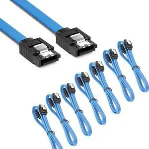 12-Pack Straight Blue SATA III 6.0 Gbps SATA Cable - 16 Inches 12-Pack Straight Blue SATA III 6.0 Gbps SATA Cable - 16 Inches