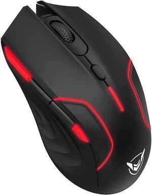 Gaming Mouse Wireless, Customizable RGB Backlight Mouse with 6 Programmable Buttons, 220 Hours Battery Life, 1Ms Polling Rate, Adjustable Up to 10000 DPI