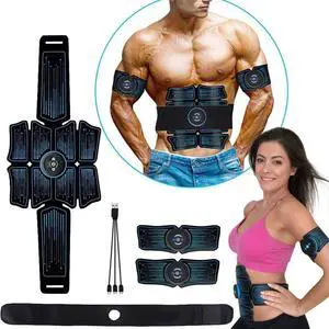 EMS Pads, ABS Stimulator Muscle Toner, Abdominal Toning Belt Muscle Trainer, Portable Fitness Trainer for Abdomen, Arm and Leg, with 6 Modes 8 Levels, USB Charging (8-Pack) EMS Pads, ABS Stimulator Muscle Toner, Abdominal Toning Belt Muscle Trainer, Portable Fitness Trainer for Abdomen, Arm and Leg, with 6 Modes 8 Levels, USB Charging (8-Pack)