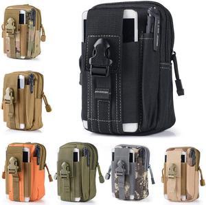 Universal Outdoor Tactical Holster Military Molle Hip Waist Belt Bag Wallet Pouch Purse Phone Case with Zipper for iPhone 7 6s Plus 5S Samsung Galaxy S7 S6 LG HTC and More Black