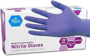 Powder-Free Nitrile Exam Gloves, Medium, Box/100 Powder-Free Nitrile Exam Gloves, Medium, Box/100