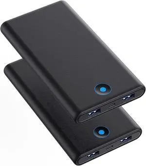 Portable Charger, 2-Pack 20000mAh Power Bank Ultra Slim Fast Charging External Battery Pack with Dual USB Outputs Compatible with iPhone 12 Pro/12/11/XR/X, Samsung S20, iPad Tablet etc. Portable Charger, 2-Pack 20000mAh Power Bank Ultra Slim Fast Charging External Battery Pack with Dual USB Outputs Compatible with iPhone 12 Pro/12/11/XR/X, Samsung S20, iPad Tablet etc.