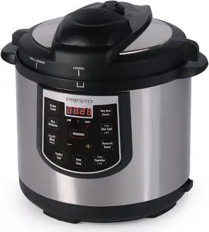 02141 6-Quart Electric Pressure Cooker, Black, Silver 02141 6-Quart Electric Pressure Cooker, Black, Silver