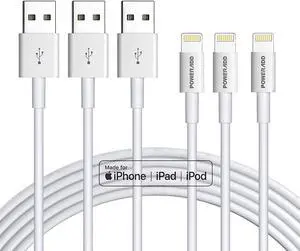 iPhone Charger, 3Pack 6FT Lightning Cable Apple MFi Certified Lightning to USB Cable Compatible with iPhone 11 11 Pro 11 Pro Max Xs MAX XR X 8 7 6S 6 5, iPad and More iPhone Charger, 3Pack 6FT Lightning Cable Apple MFi Certified Lightning to USB Cable Compatible with iPhone 11 11 Pro 11 Pro Max Xs MAX XR X 8 7 6S 6 5, iPad and More
