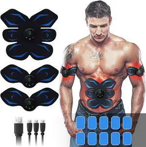 Abs Stimulator Muscle Toner for Men Women, Abdominal Toning Belt Muscle Stimulator with LCD Display 6 Modes and 9 Levels Operation Abdominal Toner, Rechargeable Muscle Trainer Device for Muscles Abs Stimulator Muscle Toner for Men Women, Abdominal Toning Belt Muscle Stimulator with LCD Display 6 Modes and 9 Levels Operation Abdominal Toner, Rechargeable Muscle Trainer Device for Muscles