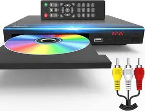 DVD Player for TV All Region Free DVD Player with AV Output and USB Input, Remote Control and AV Cable Included DVD Player for TV All Region Free DVD Player with AV Output and USB Input, Remote Control and AV Cable Included