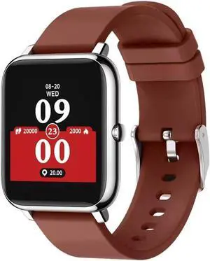 Smart Watch Fitness Tracker Heart Rate Monitor Activity Tracker with 1.3 Inch Touch Screen Step Counter for Women and Men Brown Smart Watch Fitness Tracker Heart Rate Monitor Activity Tracker with 1.3 Inch Touch Screen Step Counter for Women and Men Brown