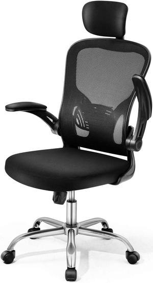 Adjustable Office Chair Ergonomic Mesh Chair High Back Computer Desk Chair with Flip-up Armrest and Adjustable Headrest