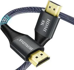 8K HDMI Cable 6ft, 48Gbps 2.1 High Speed HDMI Cord Support Dolby Atmos, 3D, 8K@60Hz, 4K@120Hz, Dynamic HDR, eARC, Compatible with Apple TV, Playstation,PS5/4, Xbox One Series X, RTX3080 8K HDMI Cable 6ft, 48Gbps 2.1 High Speed HDMI Cord Support Dolby Atmos, 3D, 8K@60Hz, 4K@120Hz, Dynamic HDR, eARC, Compatible with Apple TV, Playstation,PS5/4, Xbox One Series X, RTX3080