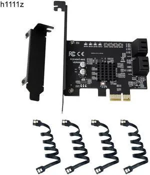 4 Ports SATA 3.0 Card PCI-E SATA Card PCIe 1X Cards PCI Express to SATA 3.0 Expansion Adapter for HDD SSD IPFS Mining Controller