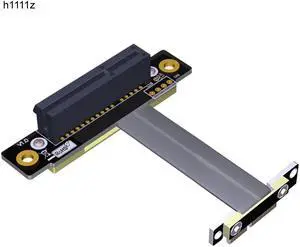 PCIE Riser PCIe3.0 x1 Male to x4 Female Cable EMI Shielding 8Gbps PCI-E III 1x 4x Riser Extender Ribbon Cable Elbow Right Angled