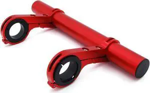 Maxfoot 8 Inch Aluminum Alloy Bicycle Handlebar Holder Extender Double Clamp for Bike Handlebar Extension Headlight Light Lamp Phone Mount Holder Bracket Cycling Accessories